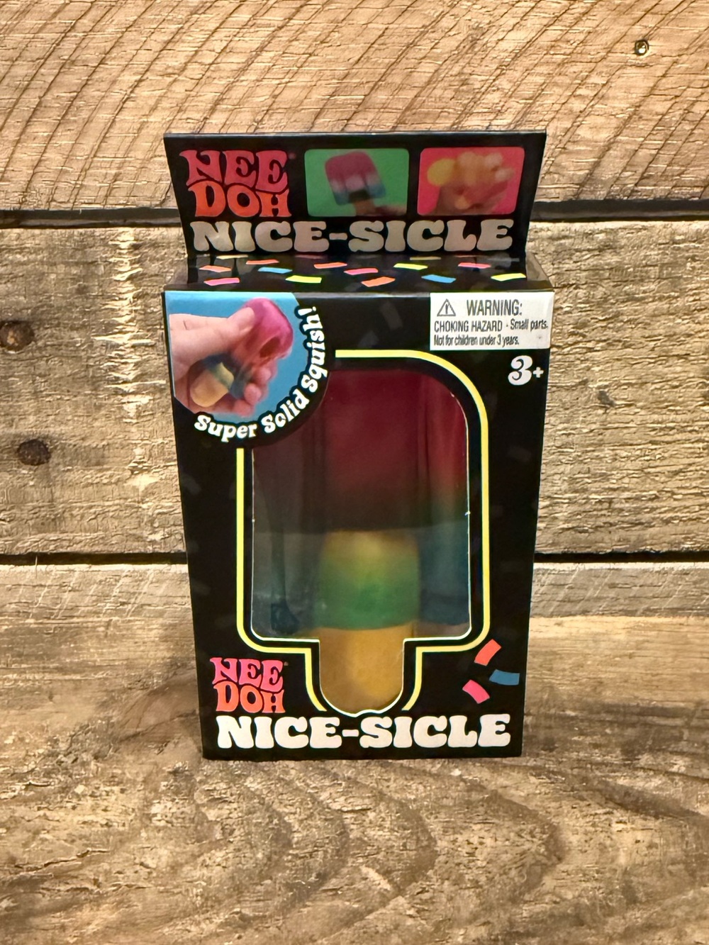 Authentic Needoh Nice-Sicle Rainbow Squeeze Toy - Multicolor